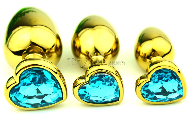 Stainless Steel Gold Anal Plug With Heart Shaped Jewelry Tryfmcom
