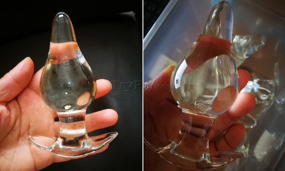 Crystal Dildo Glass Anal Plug Big Delicate Transparent Bulged Shape