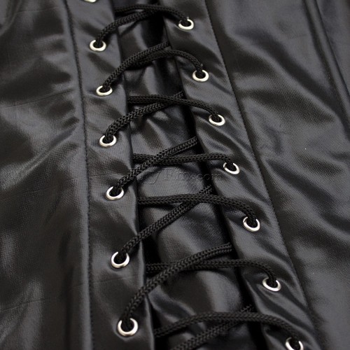 3 Wet look zip corset 6