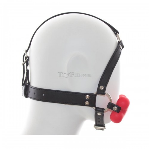 13 Hound Bone Gag Head Harness red 4