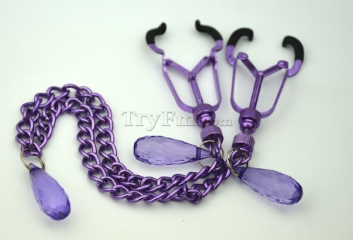 17 purple chain nipple clamp (1)
