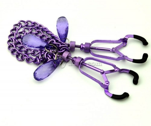 17 purple chain nipple clamp (3)
