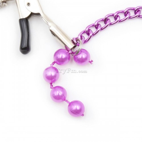 2 purple chain nipple clamp (2)