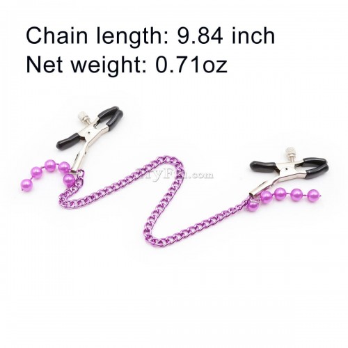 2 purple chain nipple clamp (4)