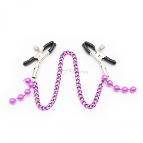 2 purple chain nipple clamp (5)