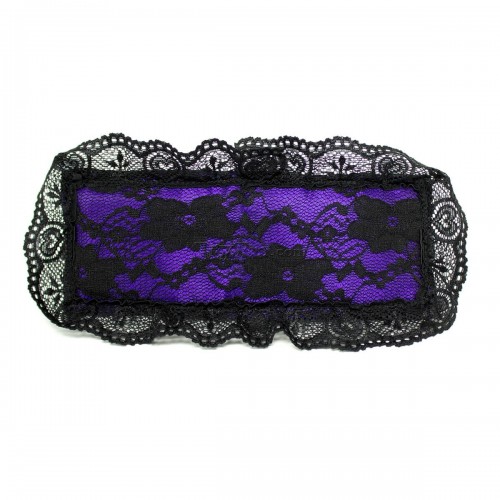 2 lace blindfold handcuffs set purple (15)