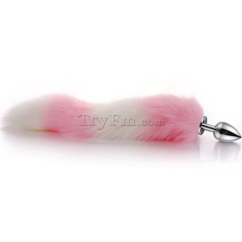 1 pink white furry tail anal plug (7)