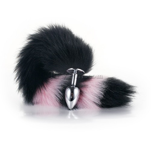 2 pink black furry tail anal plug (17)