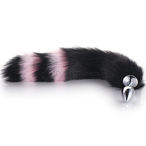 2 pink black furry tail anal plug (23)