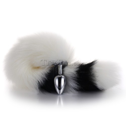3 white black furry tail anal plug (12)