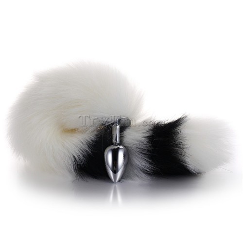 3 white black furry tail anal plug (13)