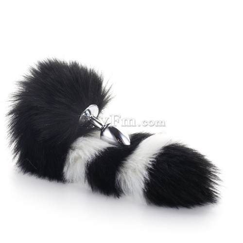 3 white black furry tail anal plug (15)