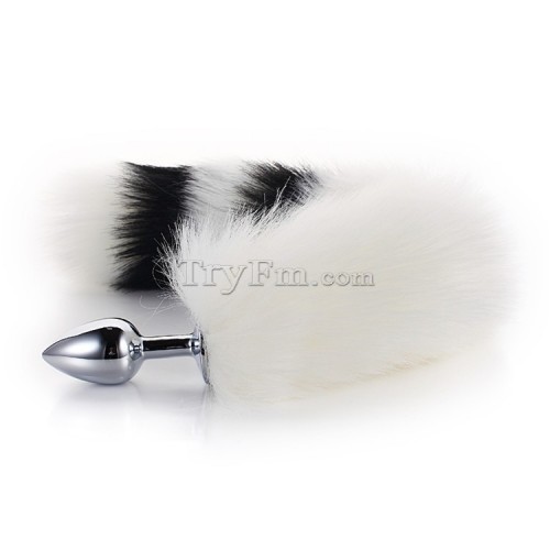 3 white black furry tail anal plug (9)