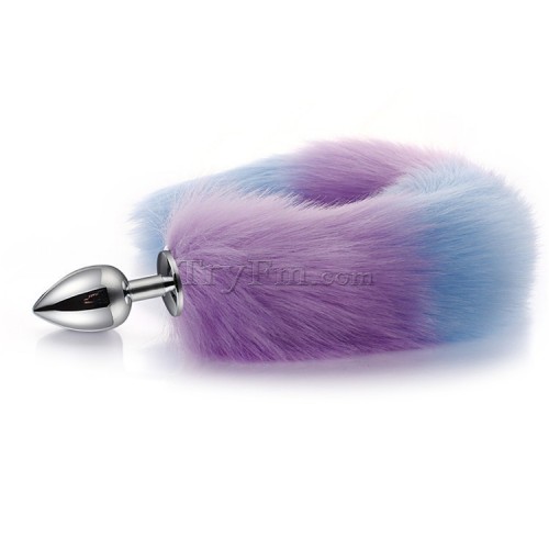 10 Blue purple furry tail anal plug (10)