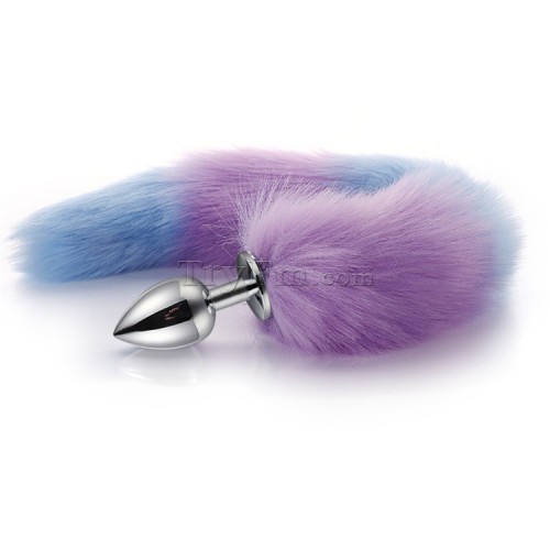 10 Blue purple furry tail anal plug (11)