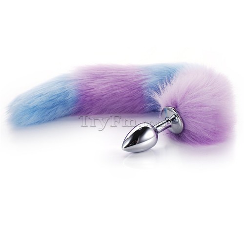 10 Blue purple furry tail anal plug (12)