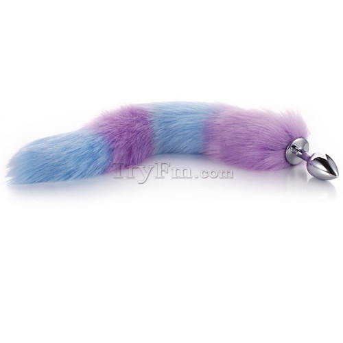 10 Blue purple furry tail anal plug (13)