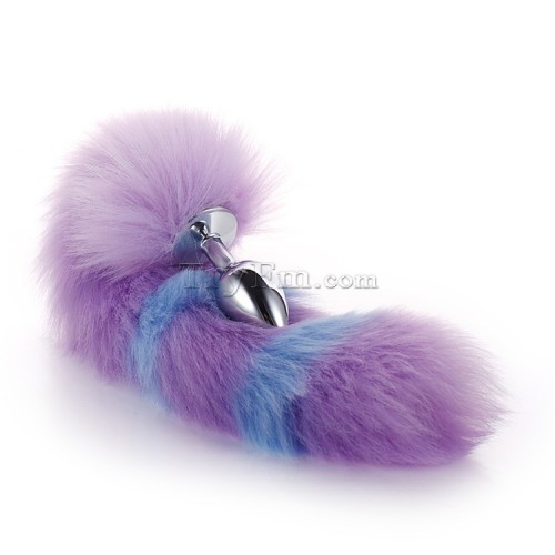 10 Blue purple furry tail anal plug (18)