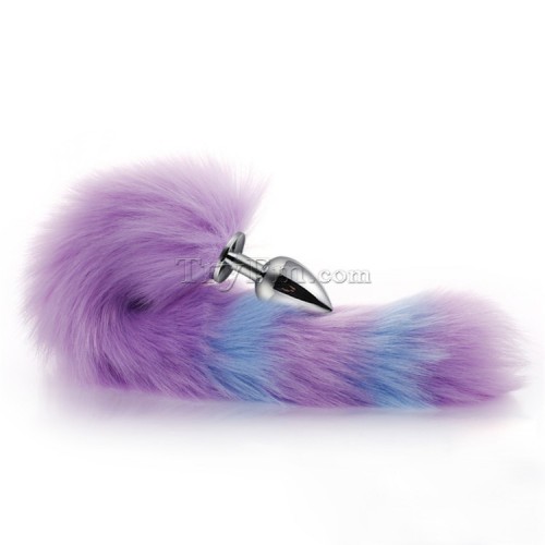 10 Blue purple furry tail anal plug (19)