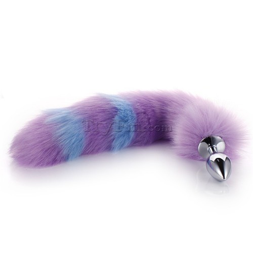 10 Blue purple furry tail anal plug (20)