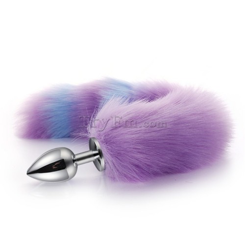 10 Blue purple furry tail anal plug (21)