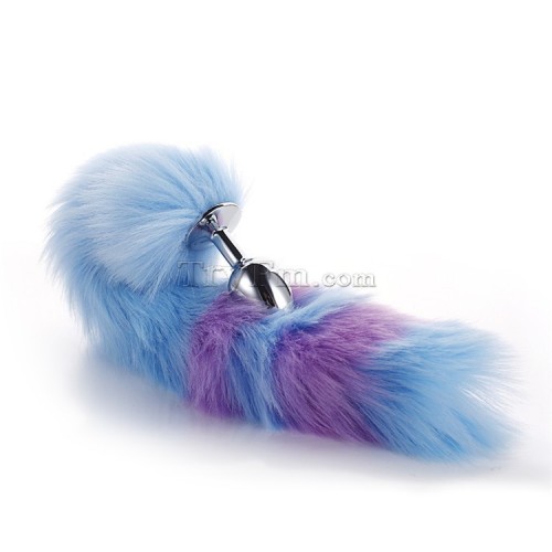 10 Blue purple furry tail anal plug (3)