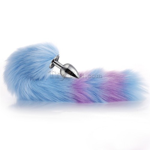 10 Blue purple furry tail anal plug (4)