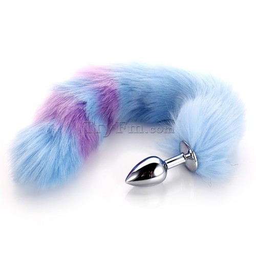 10 Blue purple furry tail anal plug (6)
