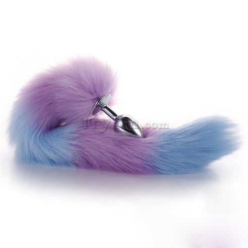 10 Blue purple furry tail anal plug (8)