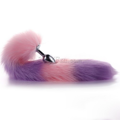 12 Pink purple furry tail anal plug (16)