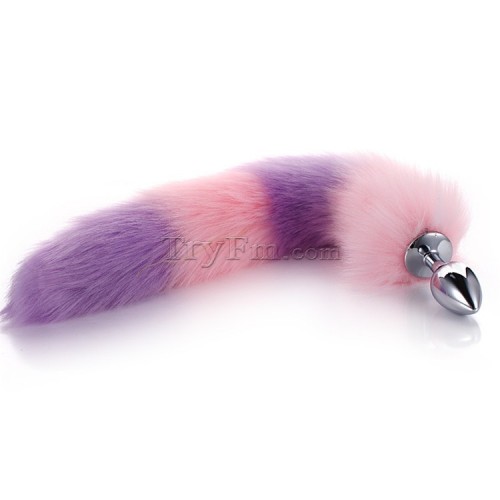 12 Pink purple furry tail anal plug (17)