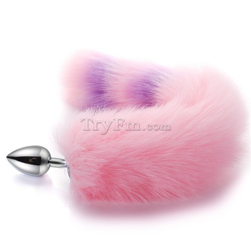 12 Pink purple furry tail anal plug (19)