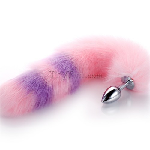 12 Pink purple furry tail anal plug (20)