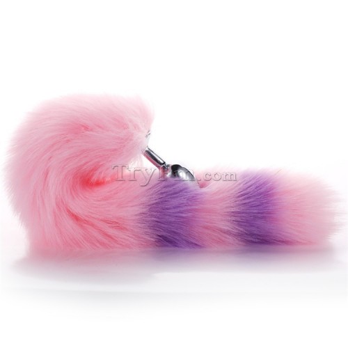 12 Pink purple furry tail anal plug (22)