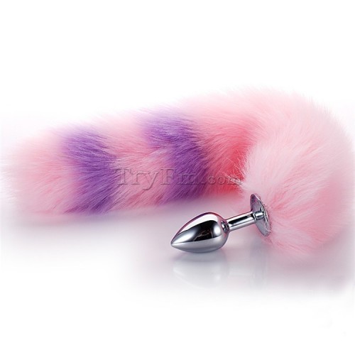 12 Pink purple furry tail anal plug (23)