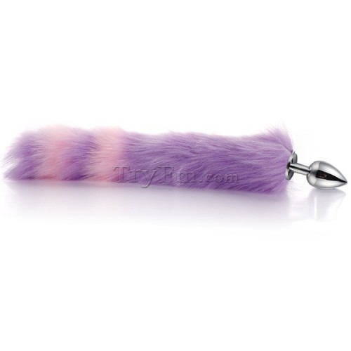 12 Pink purple furry tail anal plug (8)