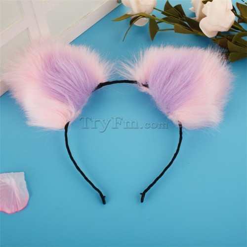 12 pink purple furry hair sticks headdress (4)