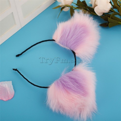 12 pink purple furry hair sticks headdress (5)