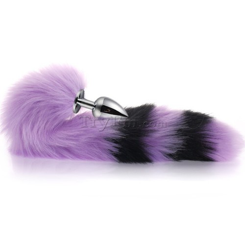 13 black purple furry tail anal plug (10)