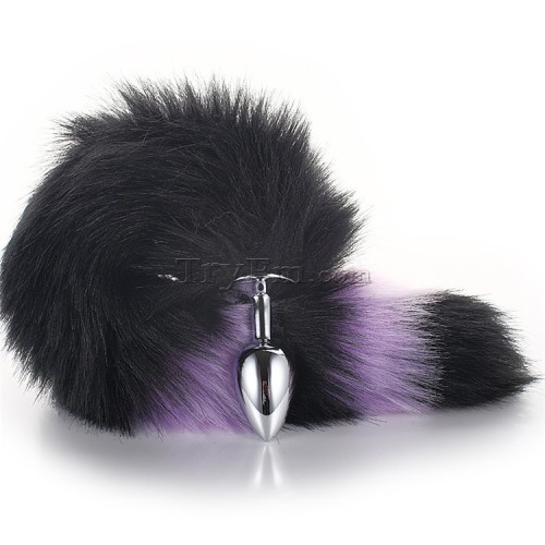 13 black purple furry tail anal plug (3)