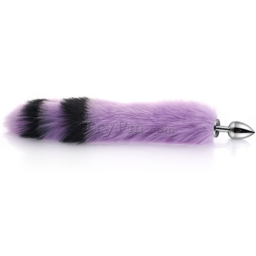 13 black purple furry tail anal plug (7)