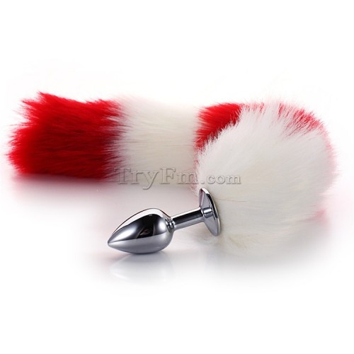 4 white red furry tail anal plug (11)