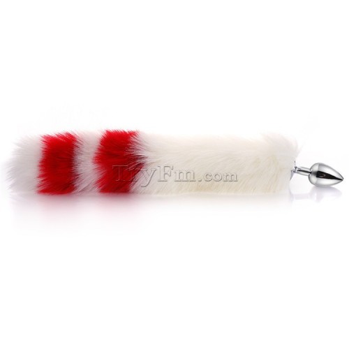 4 white red furry tail anal plug (5)
