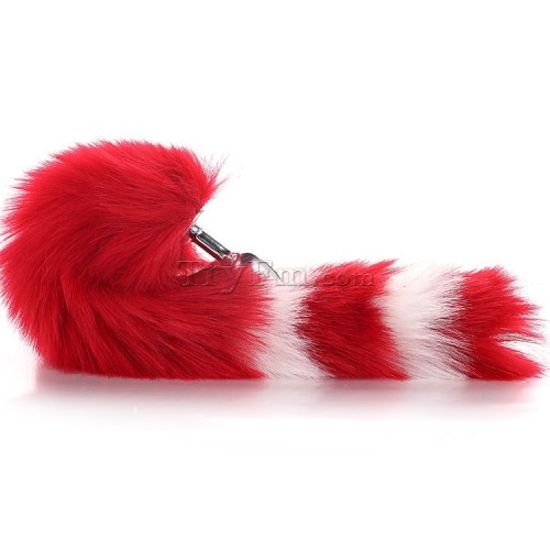 5 red pink furry tail anal plug (1)