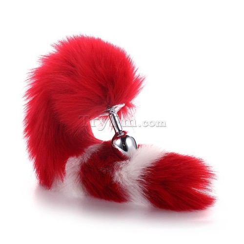5 red pink furry tail anal plug (4)