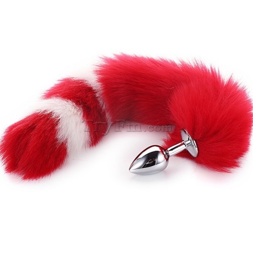 5 red pink furry tail anal plug (5)
