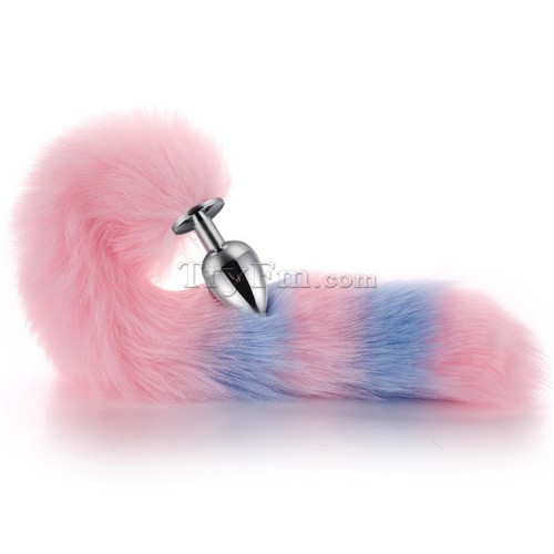 8 Blue pink furry tail anal plug (12)