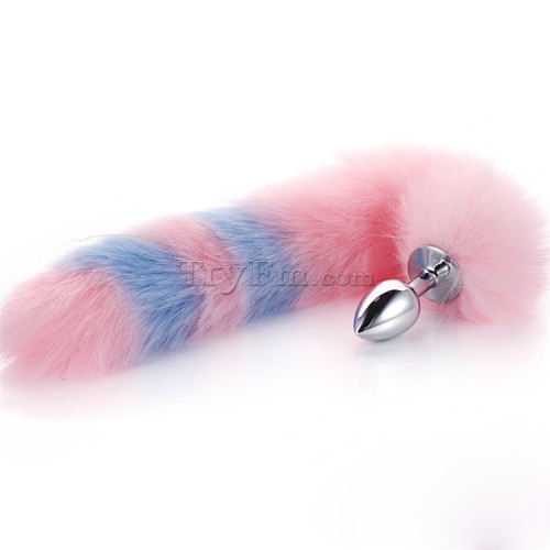 8 Blue pink furry tail anal plug (14)