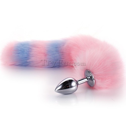 8 Blue pink furry tail anal plug (16)