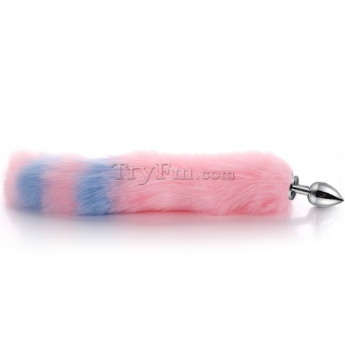 8 Blue pink furry tail anal plug (18)